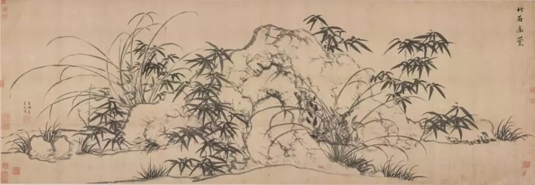 国画兰花加花瓶作品欣赏图片,五幅古代名家笔下的国画兰花欣赏