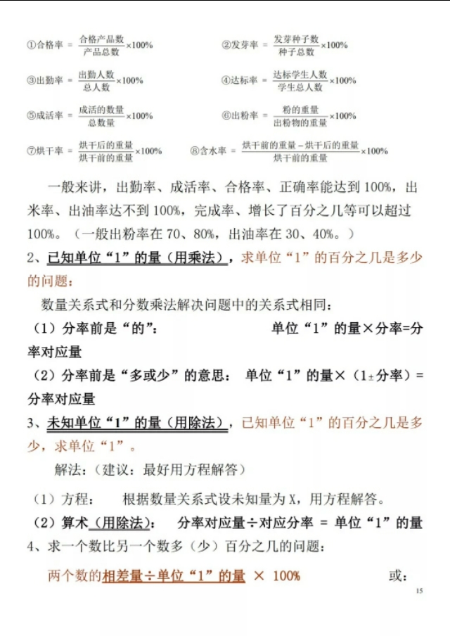 六年级上册数学全书知识点讲解,六年级北师大版数学上册知识点