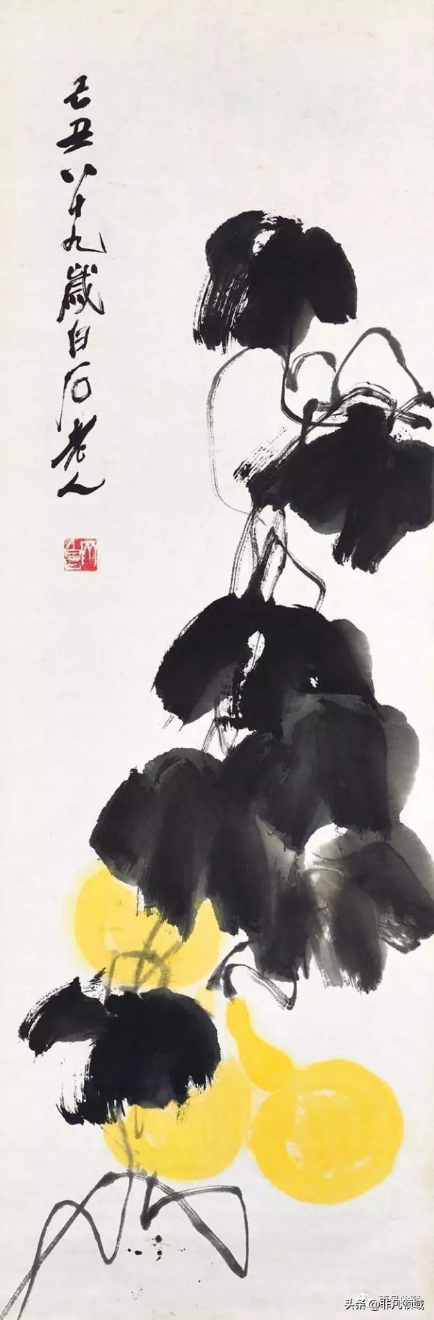 齐白石葫芦作品,齐白石葫芦寓意