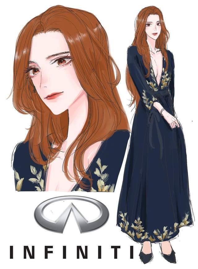 画师大佬把汽车品牌画成萌妹子，法拉利变御姐，福特变身金发妹子