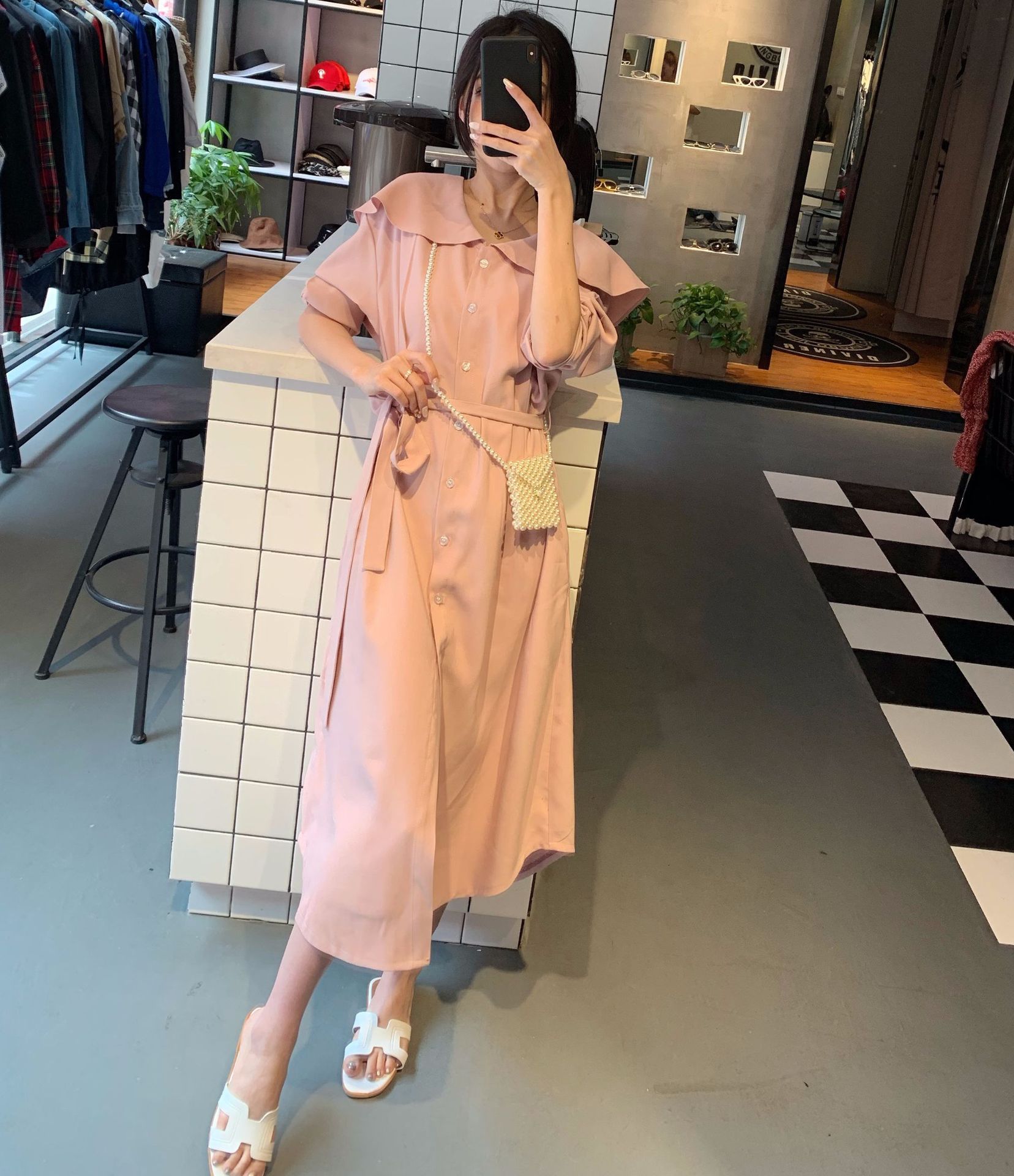 小众衬衫连衣裙,秋天衬衫连衣裙