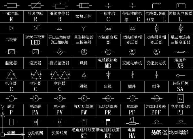 如何看懂图纸上的电气符号,电气工程图纸符号大全图解