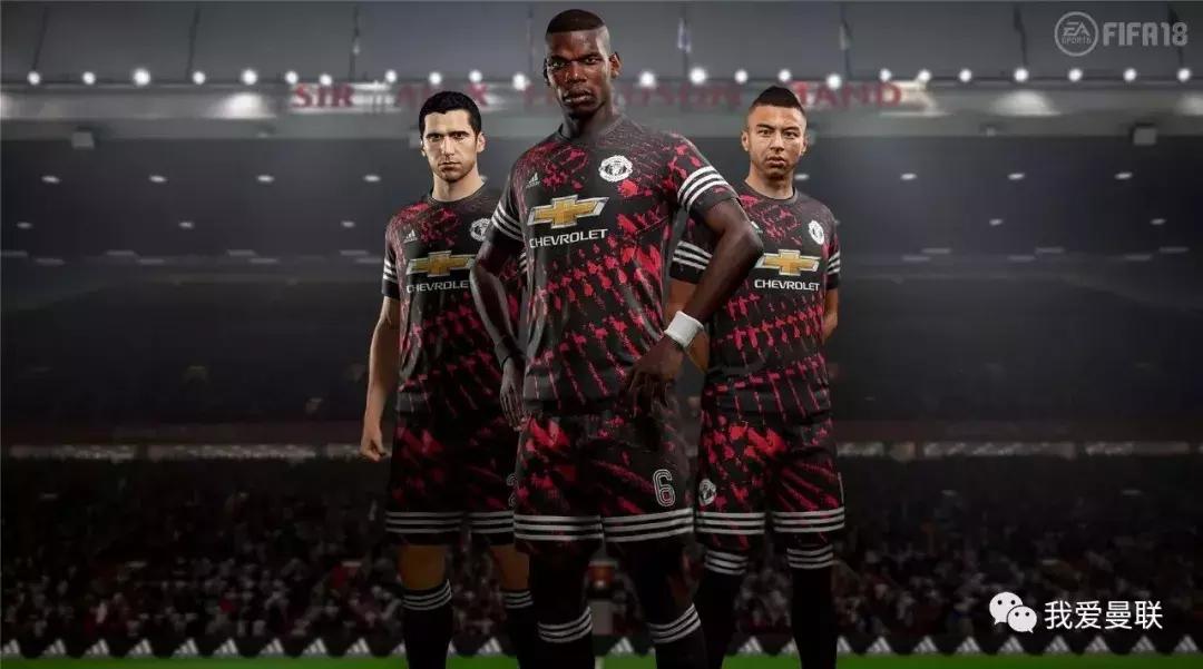 曼联18-19长袖球衣,曼联fifa版球衣