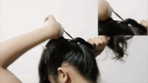 又酷又帅气的发型高马尾,复古发型女生港风长马尾