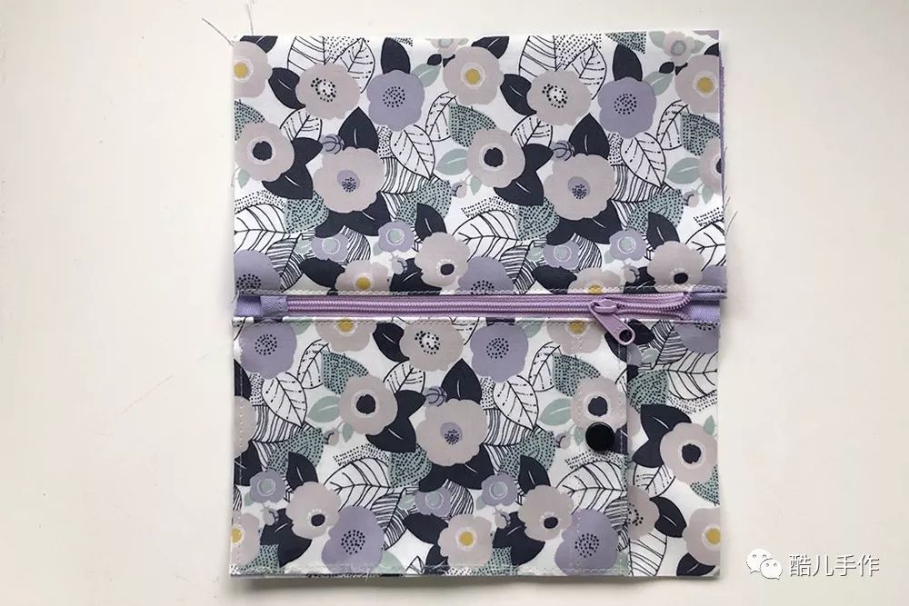 双层拉链收纳包缝制方法,布艺拉链收纳包
