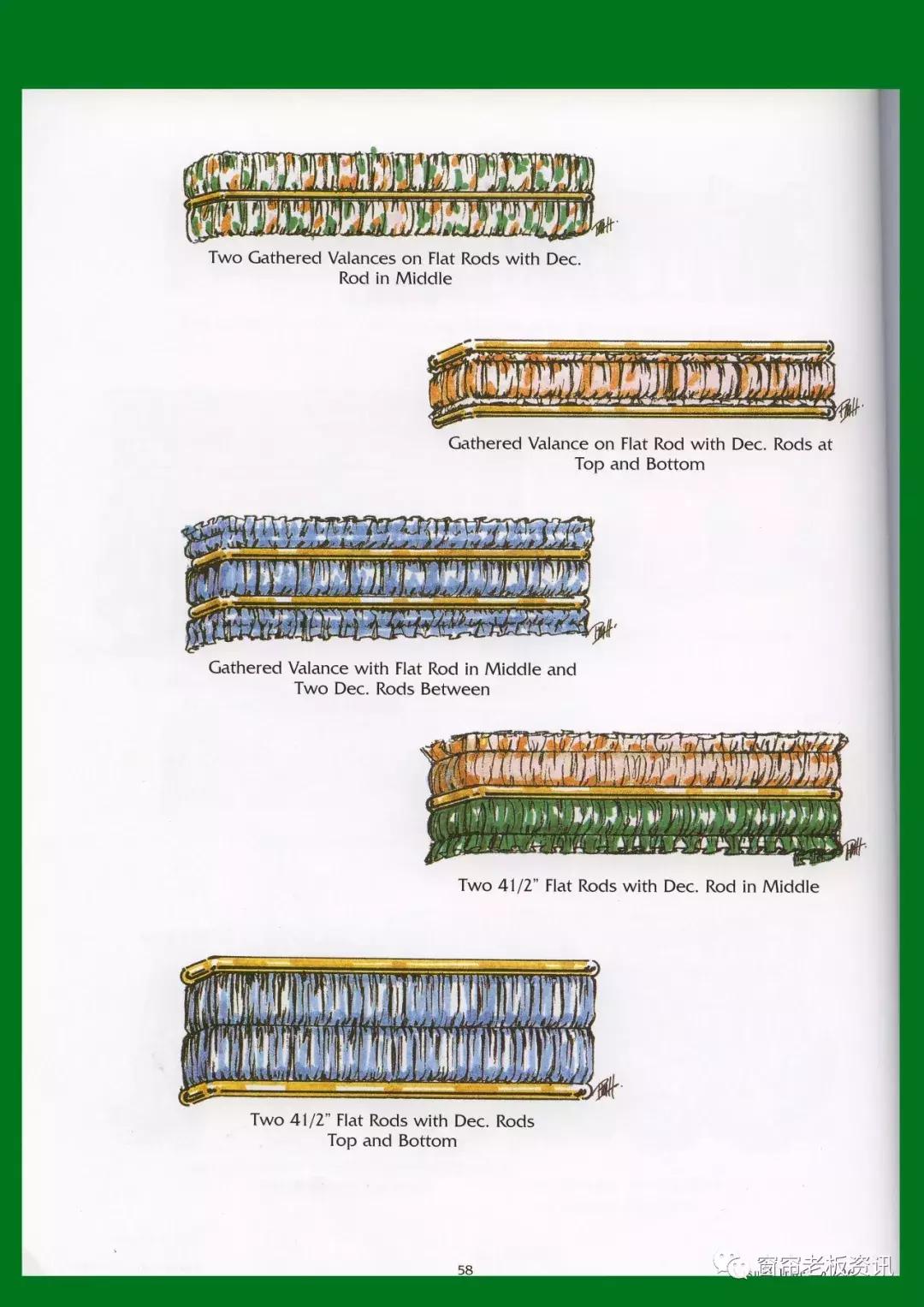 手绘窗帘效果图,100种窗帘图案大全