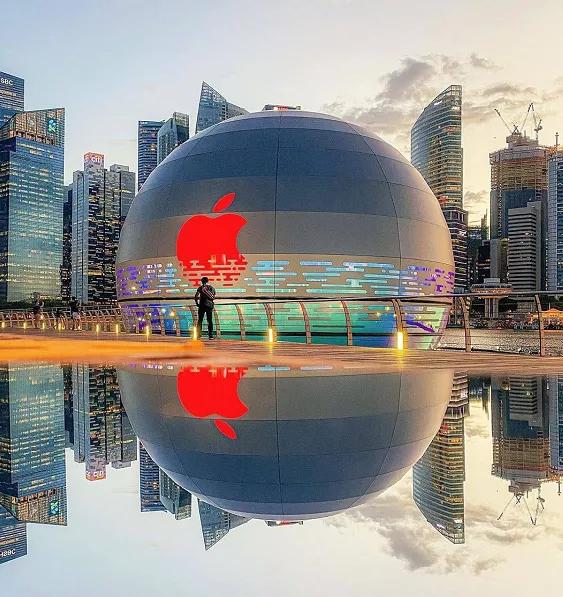 小型苹果店装修,苹果水上直营店