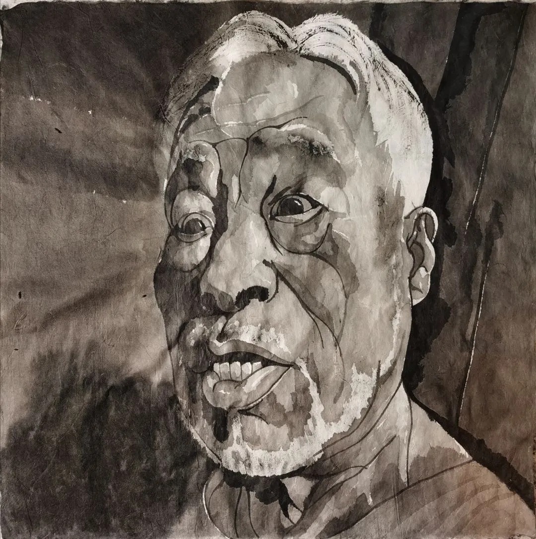 方增先水墨人物画作品欣赏图文,方力钧画自然风景