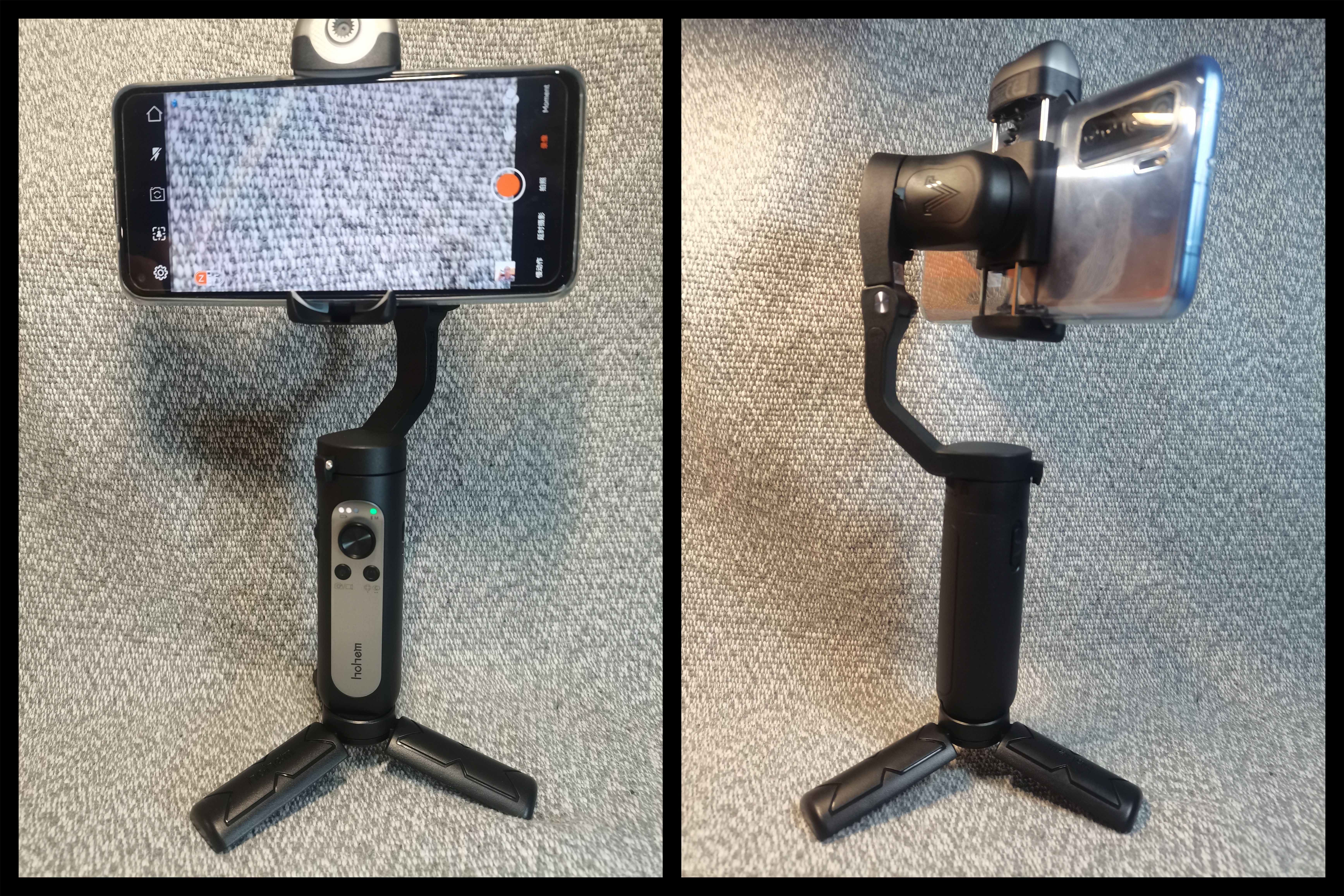 视频聊天还费力举着手机？用浩瀚V2手机云台，稳定、补光、跟人走