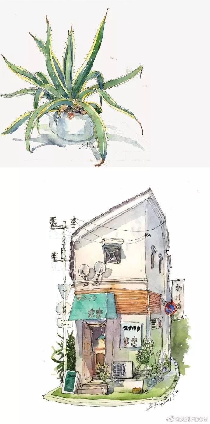 淡彩钢笔画技法,钢笔淡彩画基本知识