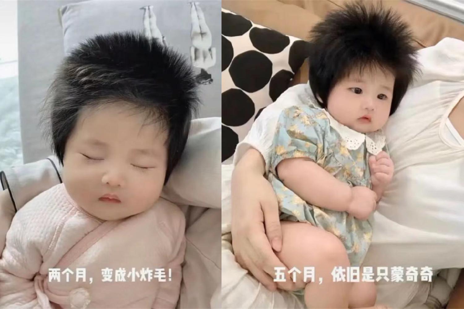 新生儿没剃胎发之前头发发黄,婴儿剃掉胎发后新长的头发有点黄