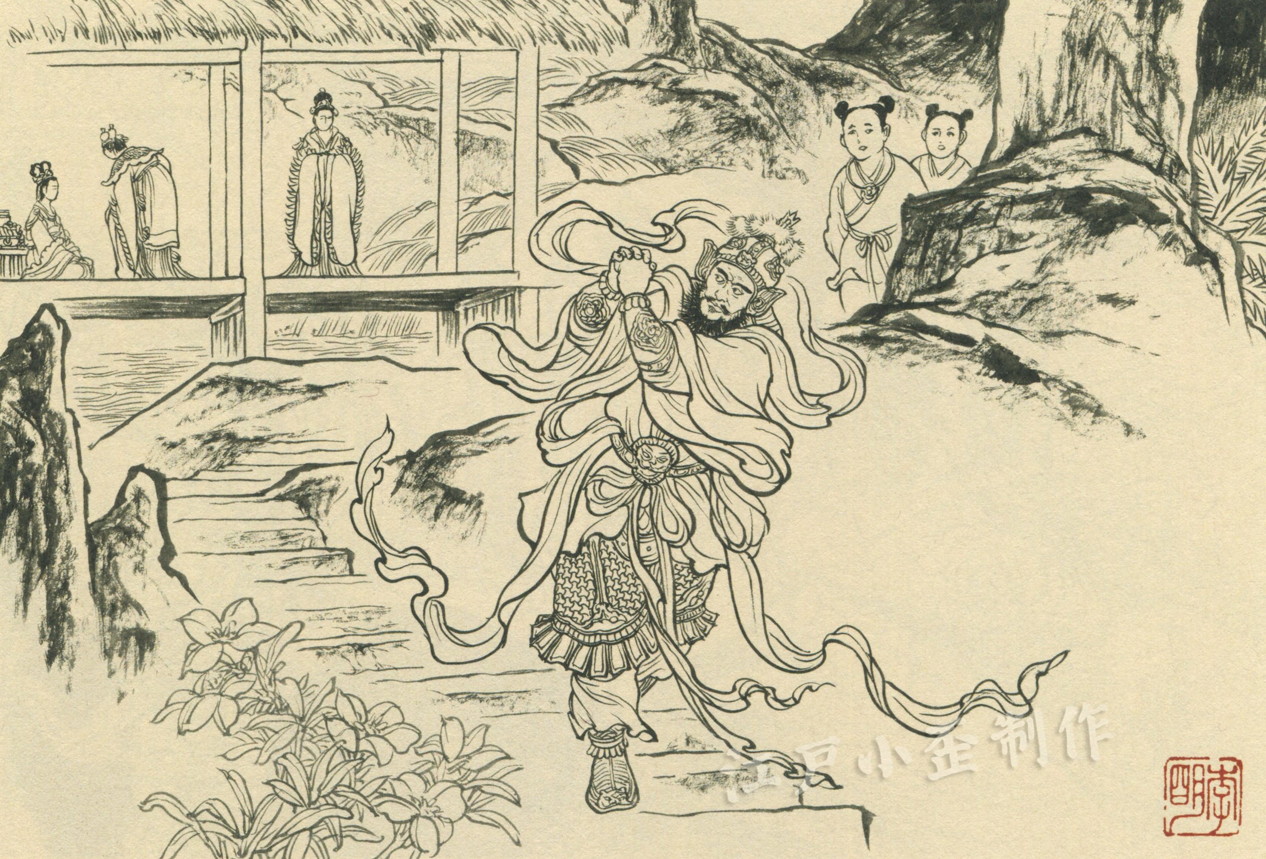 武财神赵公明的图片,赵公明财神爷的神话故事