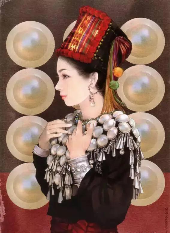 五十六个民族五十六枝花画,五十六个民族人物画高难度