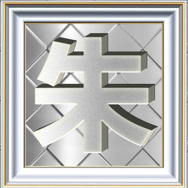 3D立体白金字体姓氏微信头像精选，超级棒