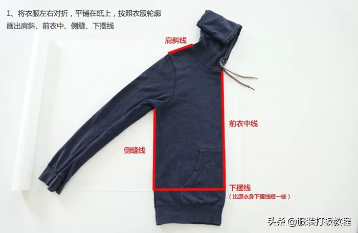 卫衣制版教程零基础裁剪,卫衣打版裁剪教学