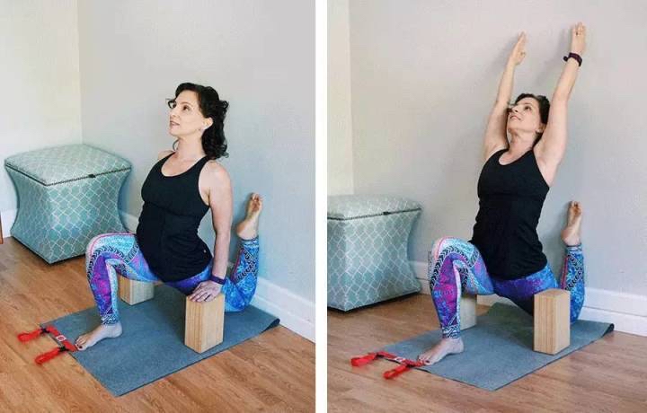 拉伸大腿前侧的的瑜伽体式有哪些,拉伸瑜伽大腿前侧的最佳动作