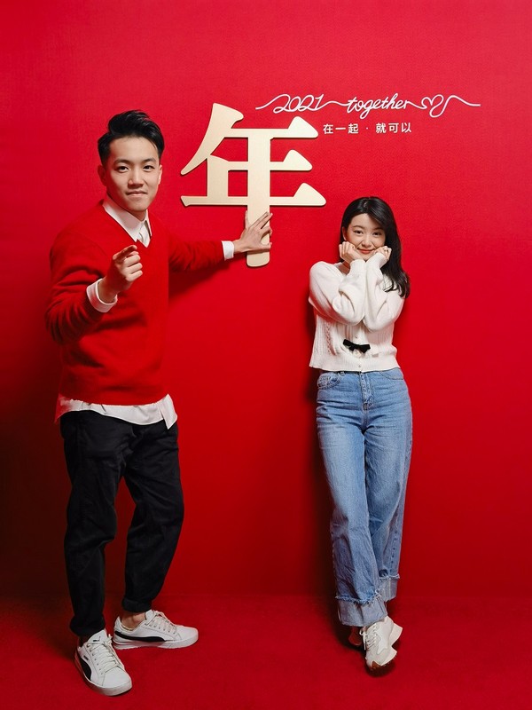 华为体验店新年照相馆,华为聚力而为新年拍照
