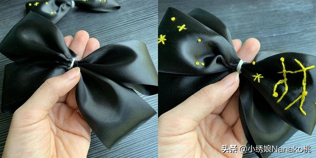 刺绣双鱼座星空教程简单,十二星座的手工发饰简单