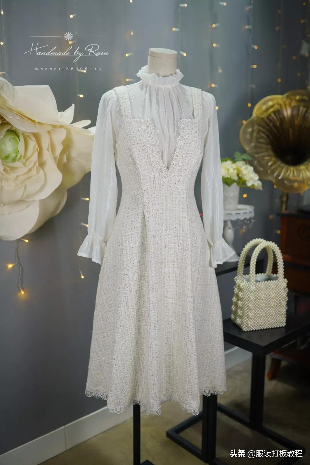 新款蕾丝网纱高领打底衫,蕾丝打底衫裁剪方法教程