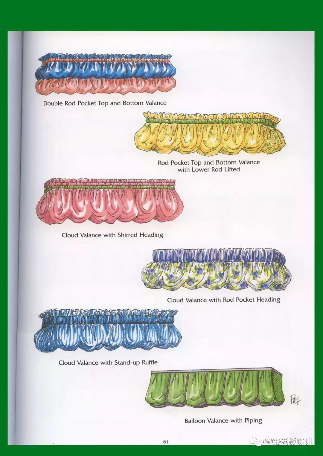 手绘窗帘效果图,100种窗帘图案大全