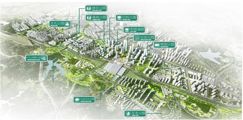 深圳北站中心公园现状,深圳北站中心公园风景