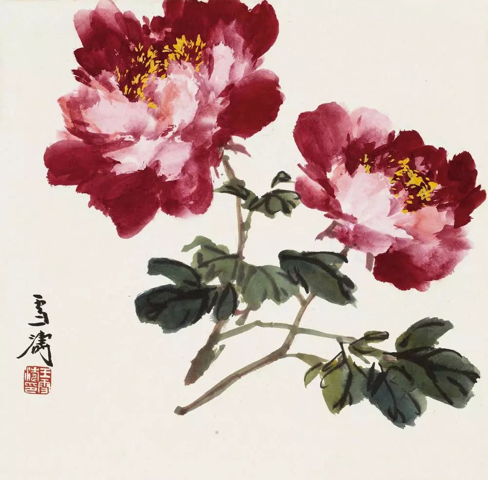 100幅精美写意牡丹画,名家大写意画牡丹作品图片