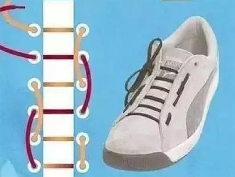 花式系鞋带简单漂亮,弹性鞋带系鞋带方法简单又好看