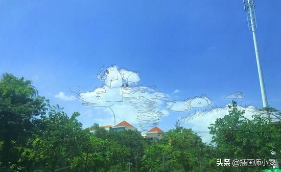 某位插画师云上作画网友直呼太可爱