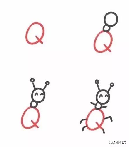 简笔画用字母m画一辆自行车,创意字母简笔画启蒙