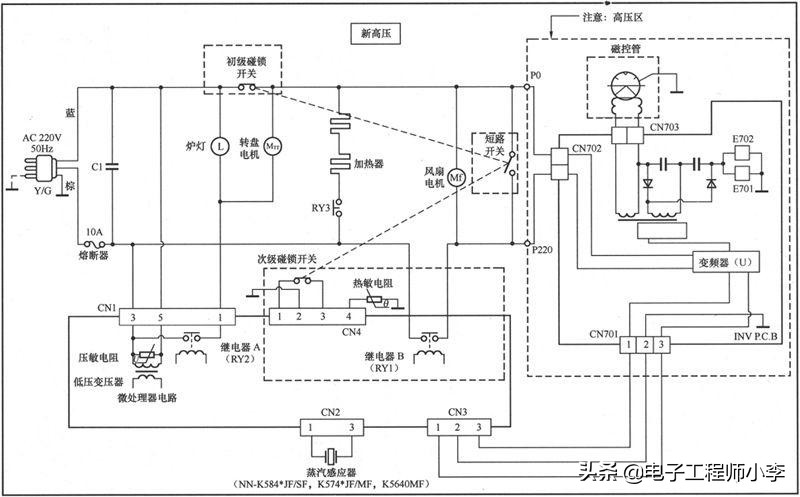 触摸屏微波炉不能加热的故障检修,微波炉加热但温度达不到检修视频