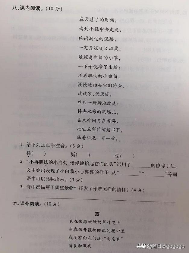 四年级语文上册第二单元测试作文,四年级下册语文第三单元满分作文