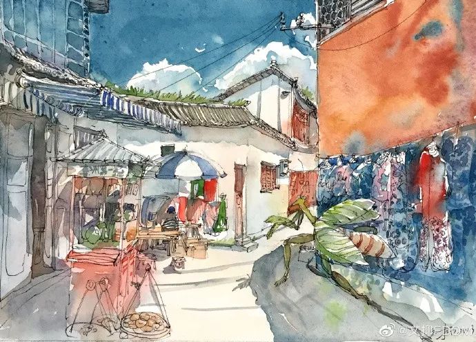 淡彩钢笔画技法,钢笔淡彩画基本知识
