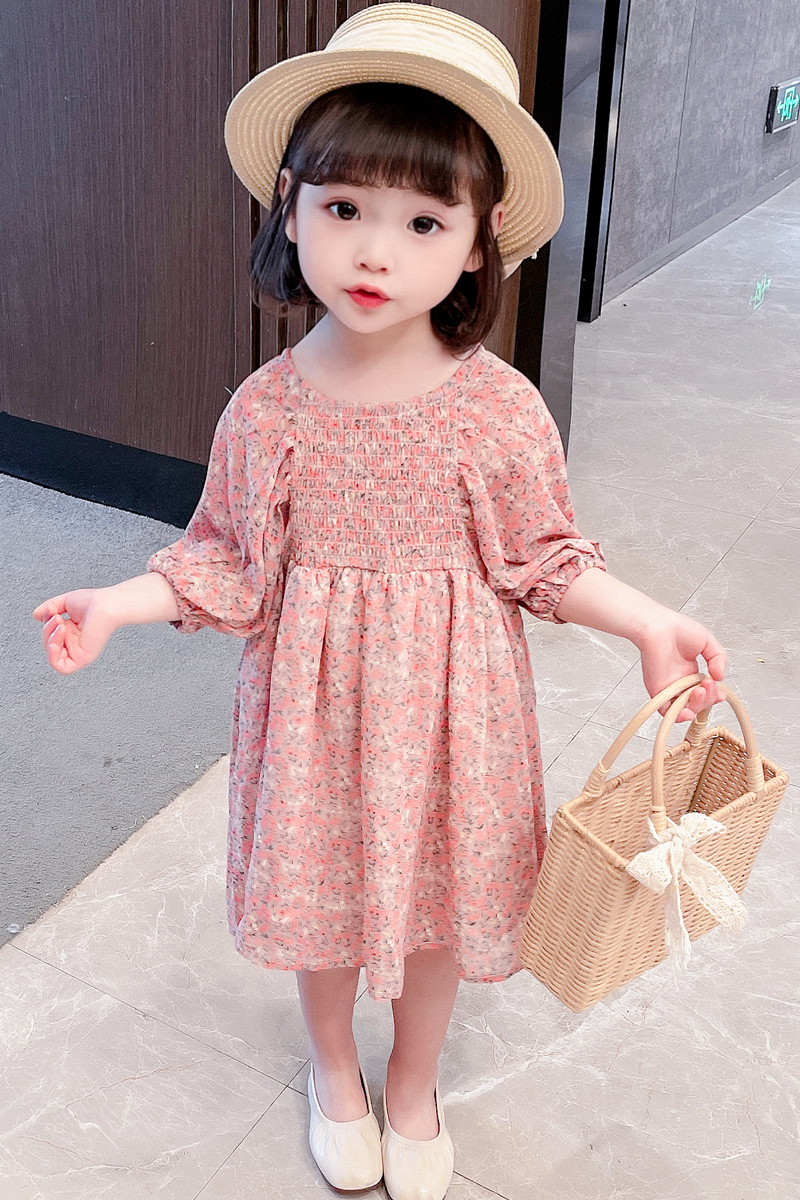 女童连衣裙夏季儿童纯棉碎花裙,女童连衣裙2023夏薄款儿童裙子