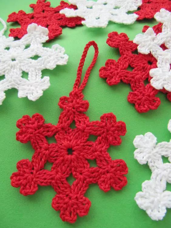 简单手工钩织雪花,钩编高清雪花图解教程