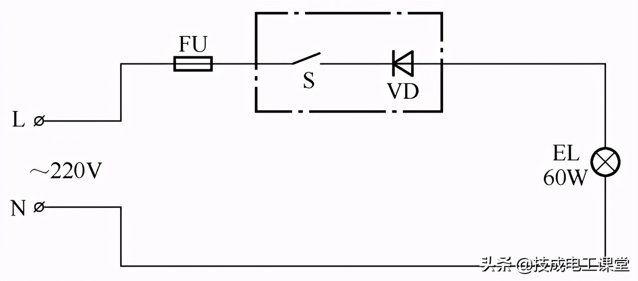 照明联动开关原理图,电灯三个开关控制一个灯的接线图