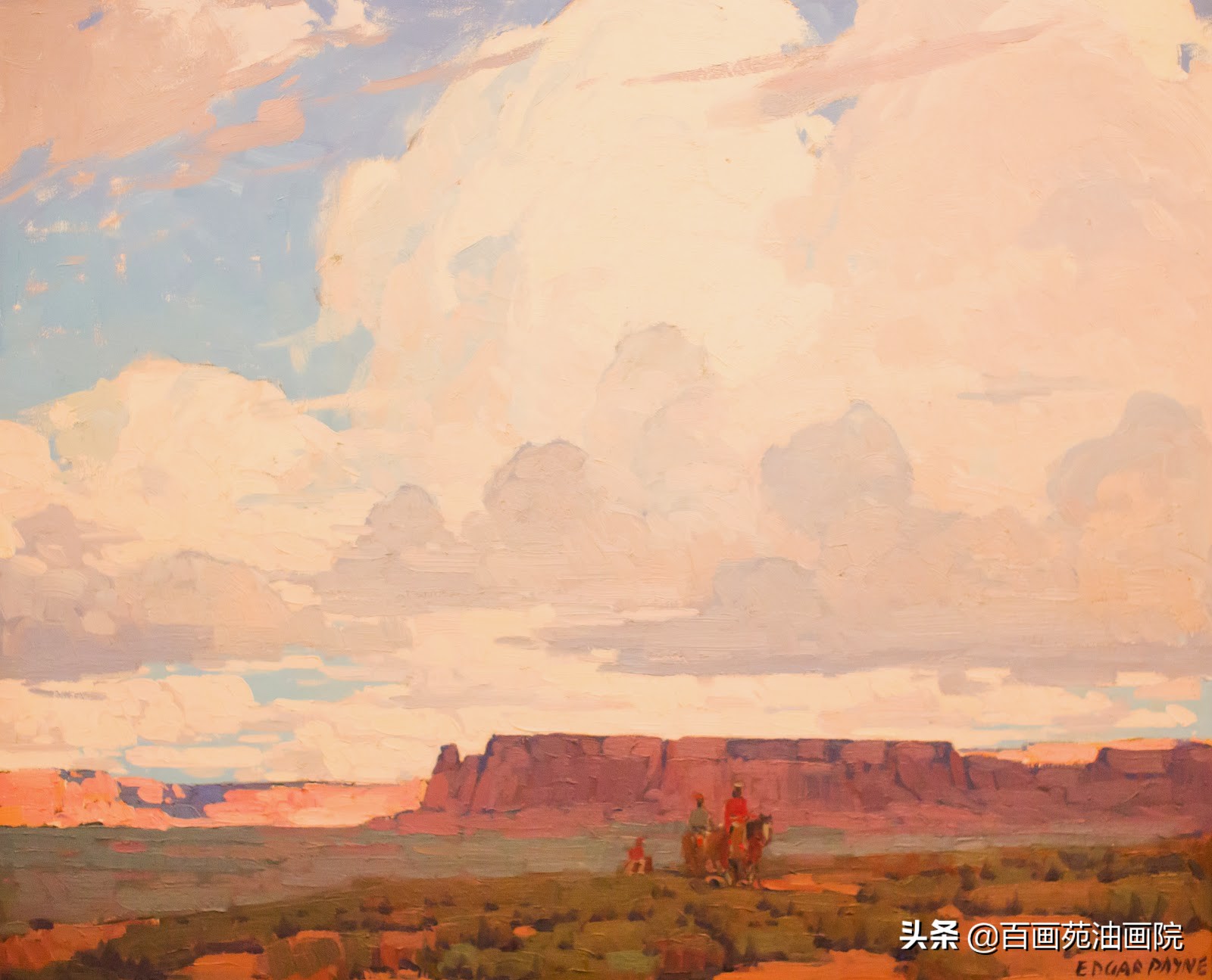 张杰油画作品山非山教程,油画如何配山的颜色