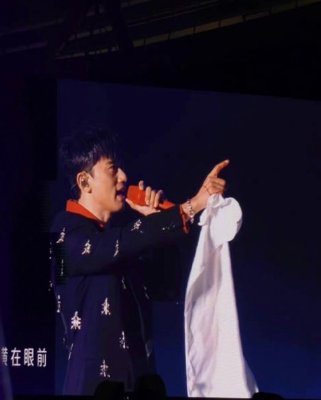 跳跳俏俏谢娜出席张杰演唱会,谢娜受伤张杰紧张的样子