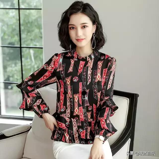 留心过这样的雪纺衫，减龄又洋气魅力款式经典而时尚优化身材比例