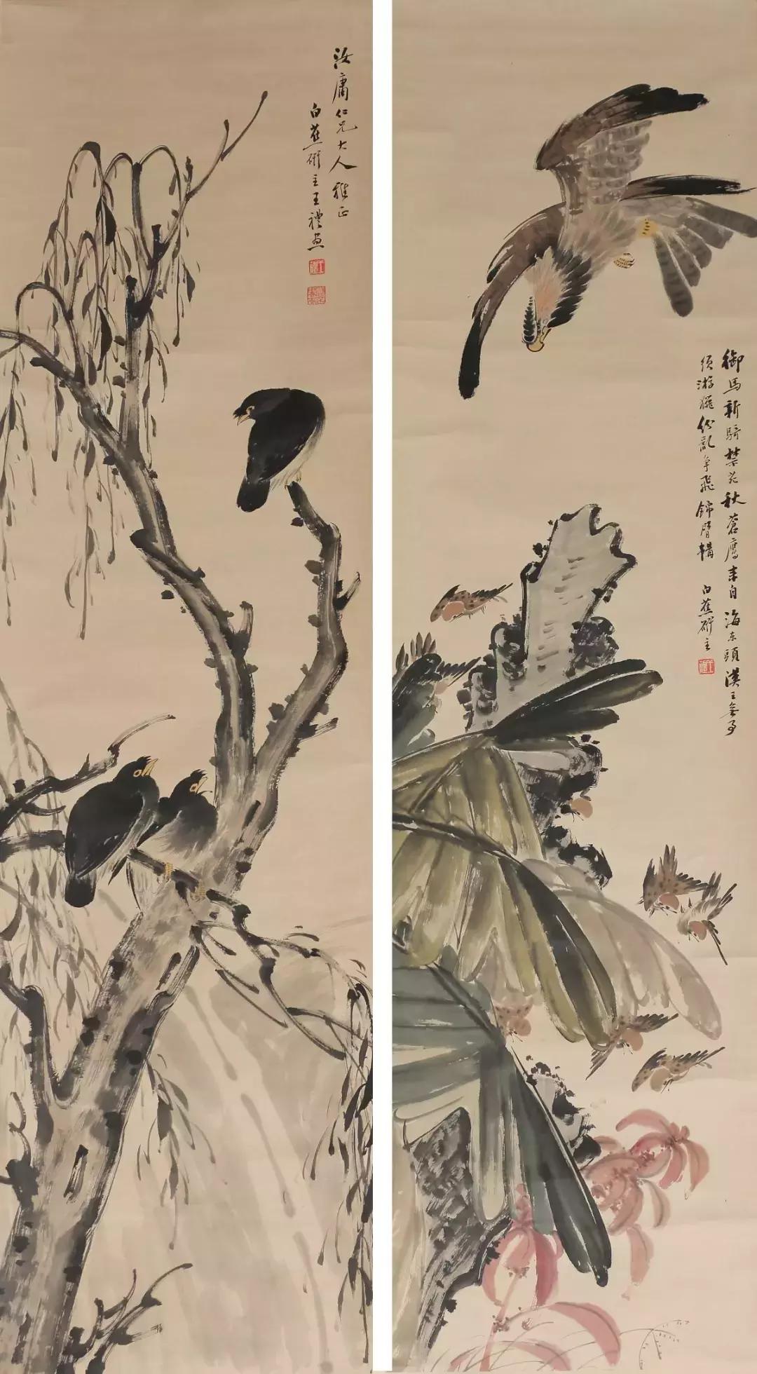 潘天寿100幅花鸟画欣赏,潘天寿花鸟画简史