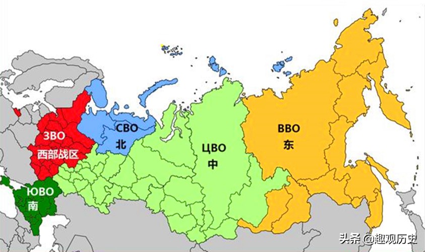 美国作为唯一超级大国，划分六大战区覆盖全球，中俄分别在哪里？