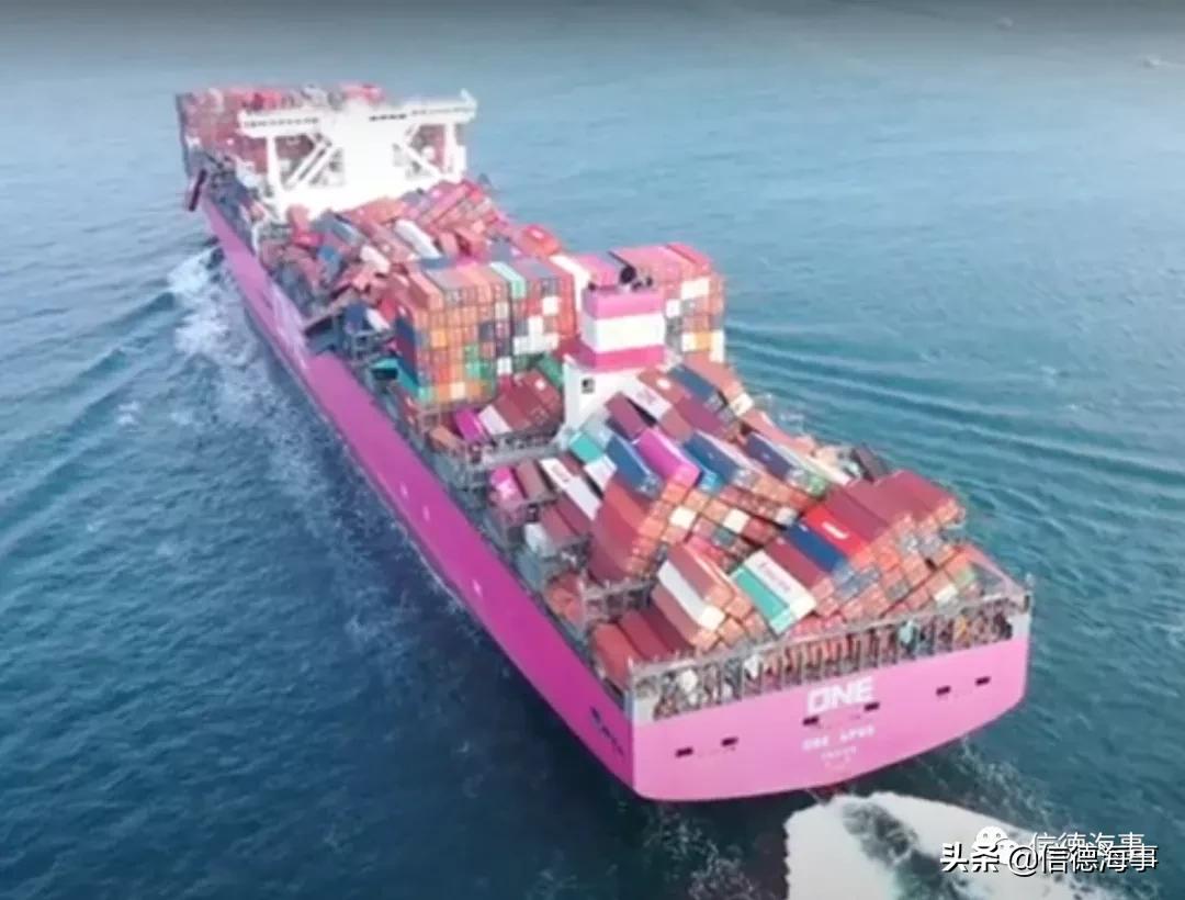 长荣集装箱船事故军事影响,长荣集装箱船遇见台风
