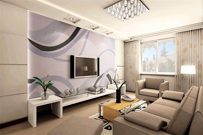 蓝迪色系装修效果图,珠海蓝迪客厅装修