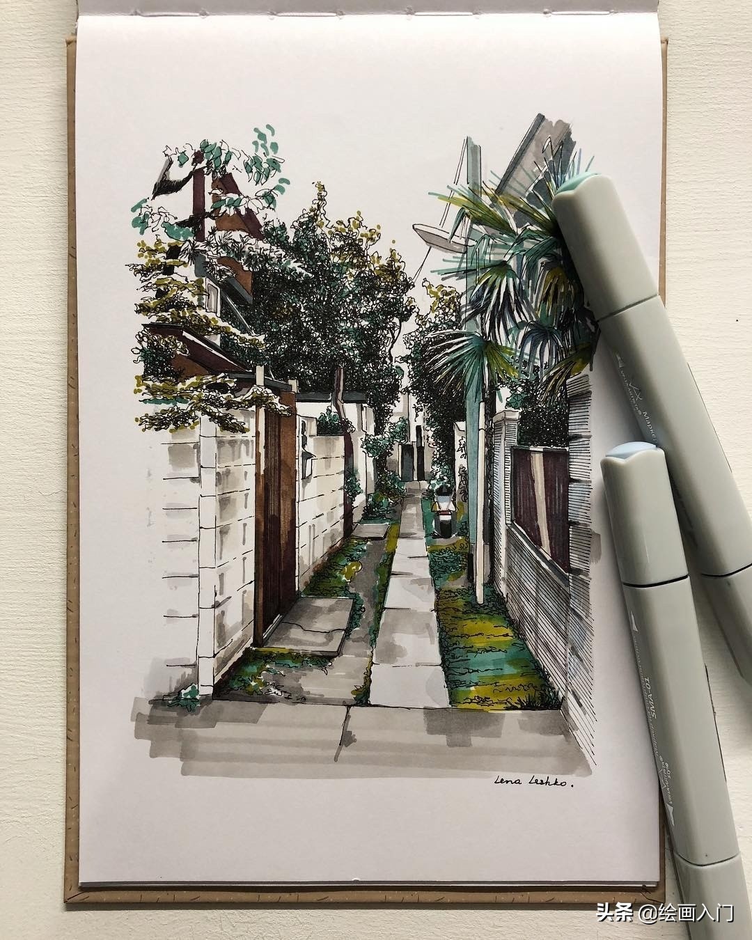 速写马克笔上色好还是水彩上色好,touchmark马克笔速写