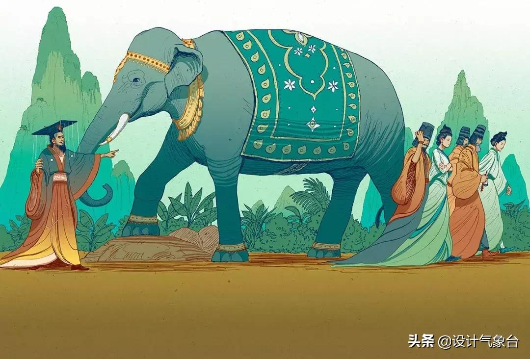 曹冲称象小学课本插图,曹冲称象绘画完整版