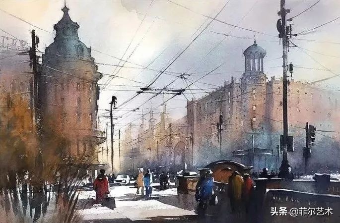 水彩意境图片欣赏,水彩颜色丰富