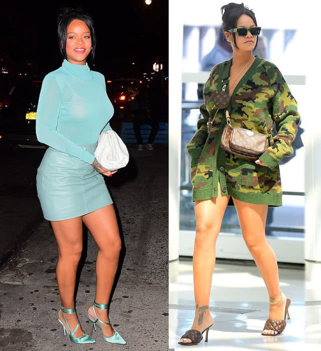 蕾哈娜穿连体装外出,蕾哈娜oversized出街