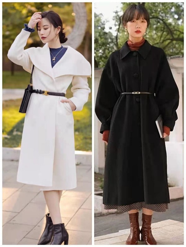 黑色大衣牛仔裤穿搭高级感经典款,修身牛仔裤配大衣的最佳搭配