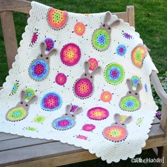 编织宝宝毯教程,编织漂亮婴儿卡通毯子