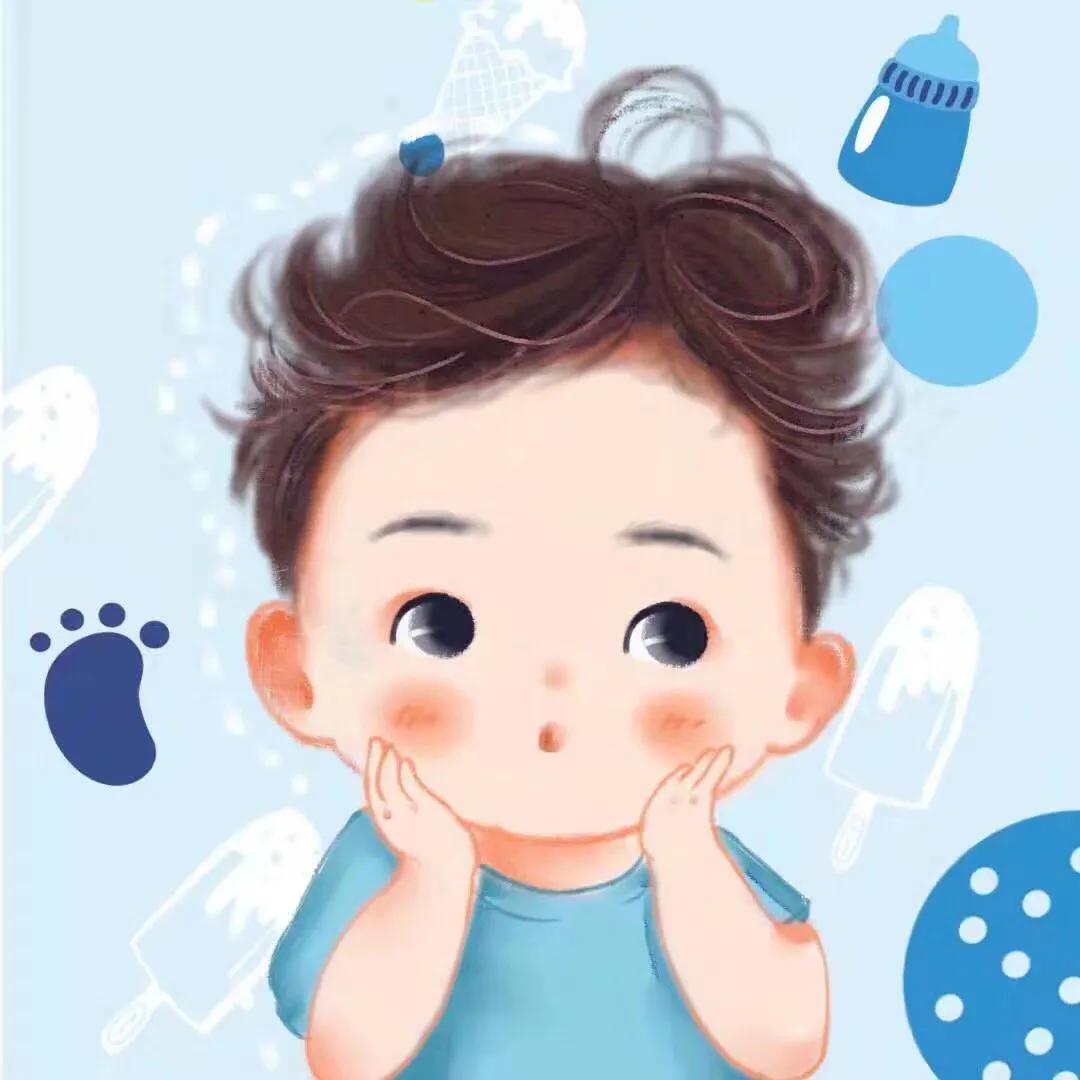 头像女简单干净气质卡通手绘头像,2022年母女好运头像卡通手绘