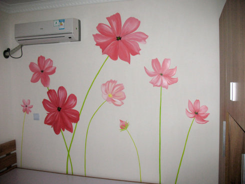 怎样设计手绘墙效果图,家装室内墙面设计手绘